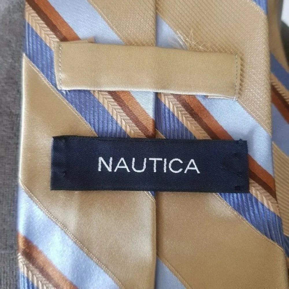 Nautica Mens Neck tied 100% Silk 58″ Classic Wide 3.5